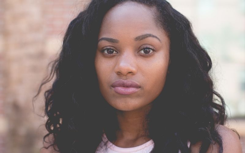 young black woman closeup